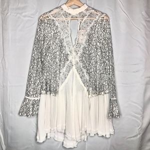 New Free People Tell Tale Lace Tunic